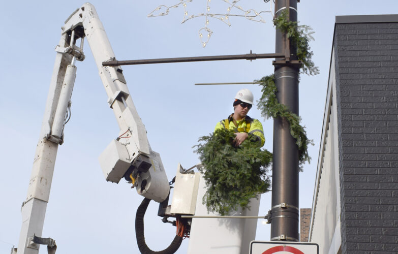 Decking out Iron Mountain for holidays